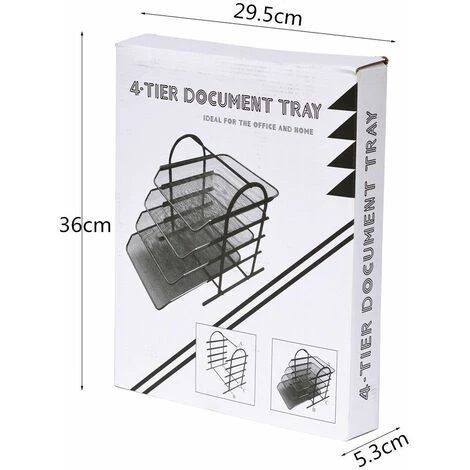 1pc Organiseur De Bureau En Maille Métallique,organiseur De Documents Peu Encombrant,Étagère Métallique. – Image 5
