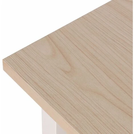 Bureau Ordinateur PC Table De Travail Meuble Salle à Manger Cuisine 120x60x74cm Marron Métal – Image 5