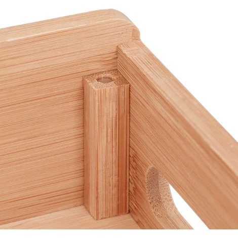 Relaxdays Station De Charge Bambou, Support Téléphone 6 Appareils, Boîte De Rangement Câbles En Bois, 9x17x13cm, Nature – Image 5