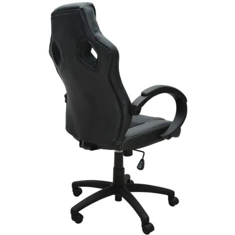 Bc-elec - Bs11010-1 Siège Baquet Fauteuil De Bureau Noir, Tissu Et Cuir – Image 3