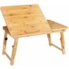 DEUBA - Table De Lit En Bambou Support Pour Ordinateur Pliable Inclinable Polyvalent