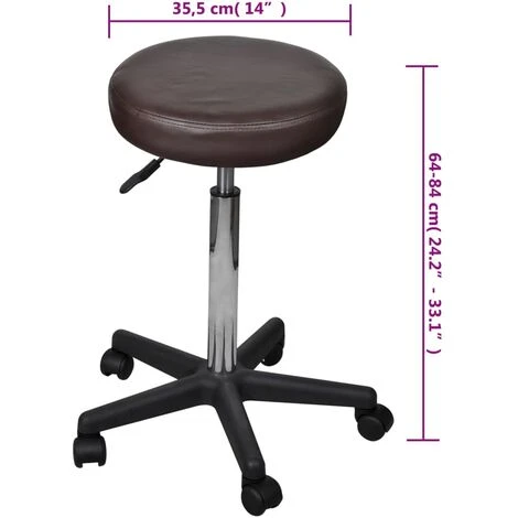 Tabouret De Bureau Marron – Image 4