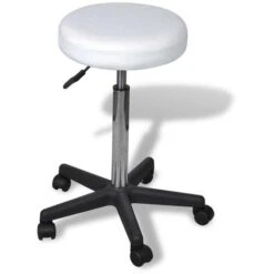 Hommoo Tabouret De Bureau Blanc HDV08204