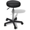 Hommoo Tabouret De Bureau Noir HDV08205
