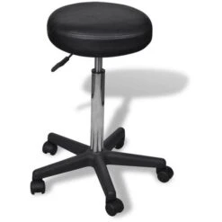 Hommoo Tabouret De Bureau Noir HDV08205