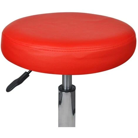 Hommoo Tabouret De Bureau Rouge HDV08206 – Image 2