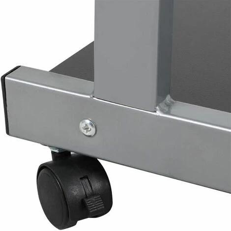 Yaheetech Bureau Ordinateur Roulant Table Informatique Poste De Travail /1 Tiroir Et 2 Etagères / 56 X 51 X 79 Cm Noir – Image 4