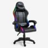 Chaise Gaming Ergonomique Avec Coussin Lombaire Et Appui-tête RGB LED The Horde