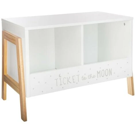 ATMOSPHERA Meuble De Rangement 2 Casiers Moon 60cm Blanc
