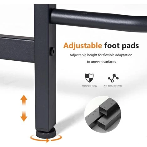 Soges Bureau Informatique Coin En Forme De L Table 150 + 150cm En Bois Pour Ordinateur Portable Station De Travail Avec Support CPU étude Table Pour Maison Et Bureau Noir Et Noir, LD-Z01 – Image 4