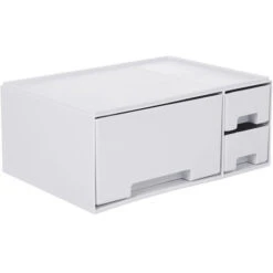 Ordinateur Portable TV écran D'affichage Riser Fort Support De Moniteur De Bureau Support étagère Salle De Lecture Tiroir Boite De Rangement économie D'espace Fournitures De Bureau Cadeaux 24x17x10cm