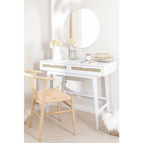 Bureau En Bois Ralik Colors Design SKLUM Blanc – Image 2