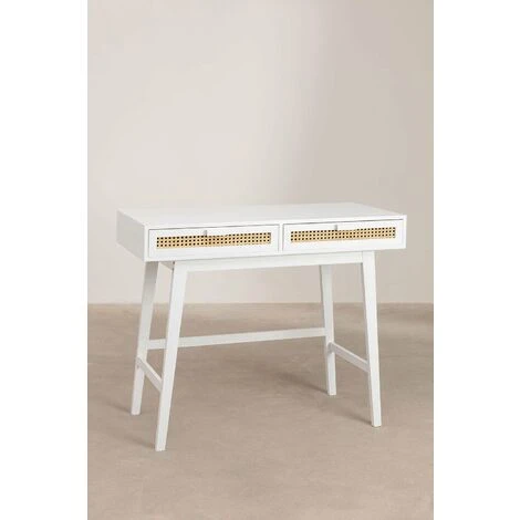 Bureau En Bois Ralik Colors Design SKLUM Blanc – Image 3