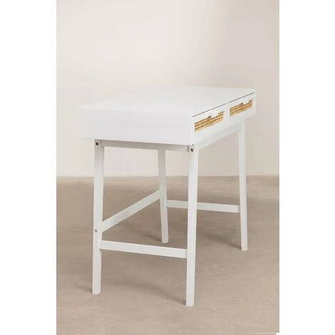 Bureau En Bois Ralik Colors Design SKLUM Blanc – Image 4