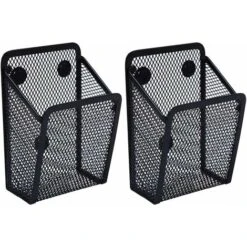 Porte Crayon Magnétique Triomphe 2 Pièces Porte Stylo Magnétique Paniers De Rangement En Maille Organiseurs Magnétiques En Mailles Porte Stylo Organisateur De Bureau En Grille Métallique Noir