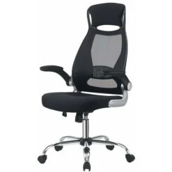 Chaise De Bureau, Fauteuil Bureau En Maille, Fauteuil à Dossier Haut, Siège Ergonomique, Assise Rembourrée, Hauteur Réglable, Pivotant, Noir - IntimaTe WM Heart