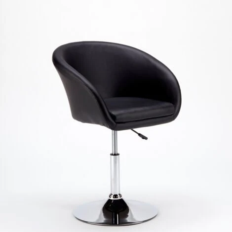 Tabouret Fauteuil De Bar Cuisine Et Salon En Similicuir Design Moderne Austin Couleur: Noir – Image 3