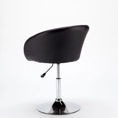 Tabouret Fauteuil De Bar Cuisine Et Salon En Similicuir Design Moderne Austin Couleur: Noir – Image 4
