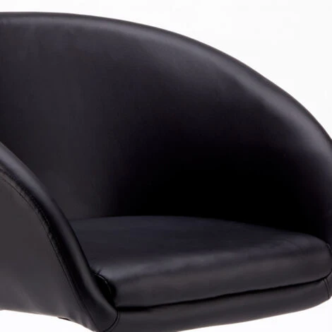 Tabouret Fauteuil De Bar Cuisine Et Salon En Similicuir Design Moderne Austin Couleur: Noir – Image 5