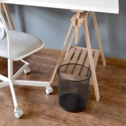 Poubelle Métal Maille 19L Noir Corbeille à Papier En Treillis Métallique Corbeille à Papier Ronde