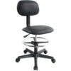 Fauteuil Pivotant Tabouret De Travail Tabouret Avec Dossier Réglable En Hauteur Tabouret Pivotant - Noir - KKTONER