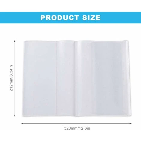 Déstockage Couverture De Livre Transparente A5, Couvertures De Livre En Plastique Transparent épaissies Réutilisables Et Réglables Pour Le Bureau à Domicile De L'école (10 Pièces) – Image 2