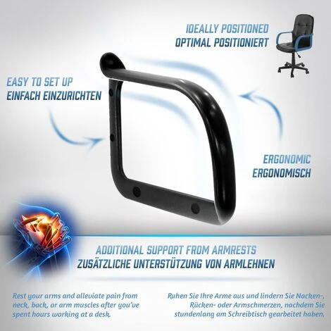 MIADOMODO® Chaise De Bureau - Pivotante, Avec Hauteur Réglable, Siège Ergonomique, En Simili Cuir, Noir - Fauteuil De Bureau, Pour Ordinateur, Gamer – Image 5