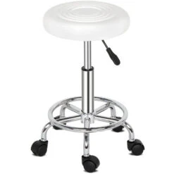 Vente Flash Tabouret De Bureau, Tabouret à Roulettes Rotation à 360°, Pour Salon De Massage, Bureau, Clinique