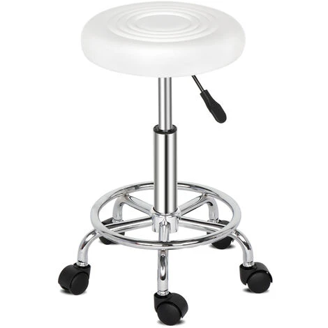 Vente Flash Tabouret De Bureau, Tabouret à Roulettes Rotation à 360°, Pour Salon De Massage, Bureau, Clinique