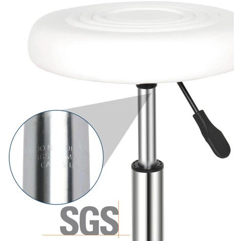 Vente Flash Tabouret De Bureau, Tabouret à Roulettes Rotation à 360°, Pour Salon De Massage, Bureau, Clinique – Image 2