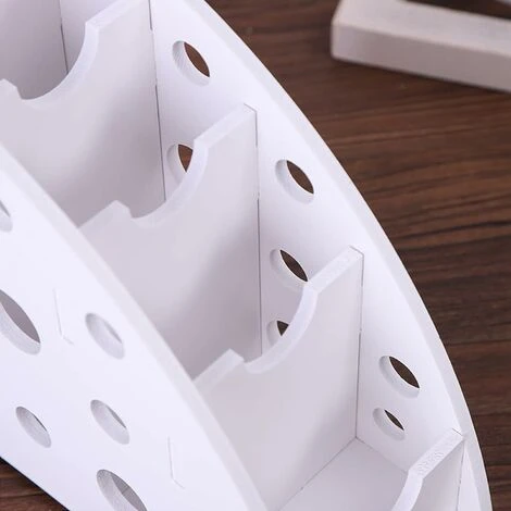 Organisateur Télécommandé à 4 Compartiments Organisateur De Stockage De Bureau Multifonctionnel Bois Amovible Conteneur Plastique Porte-Crayon En Bois Télécommande En Bois à Fentes Boîte De Rangement – Image 4