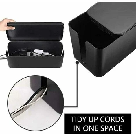 Boîtes De Rangement Pour Câbles Avec Pieds En Caoutchouc Pour Ranger Les Prises De Courant, Câbles, Organiser Les Câbles Cachés – Image 4