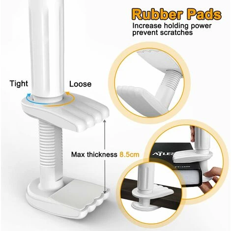 Organiseur De Bureau LITZEE Support De Tablette À Col De Cygne, Support De Tablette Support Réglable Rotation À 360 Ḟ Support De Téléphone Mobile Flexible À Bras Longs Support De Tablette Pour Ipad M – Image 4