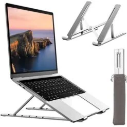 None Support D'ordinateur Portable Pliable Stand Laptop Silver