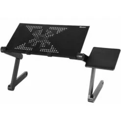 LTDSFHC Bureau D'ordinateur Pliable Table 360 Degrés Réglable Portable - Noir