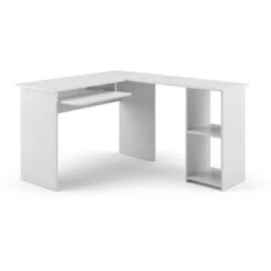 Bureau En Angle Sergio 120cm Blanc Vicco