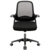 Durrafy Chaise De Bureau Avec Accoudoirs Pliables Noir Fauteuil Ergonomique En Maille Respirante Siège De Bureau à Domicile Pivotant à 360 °