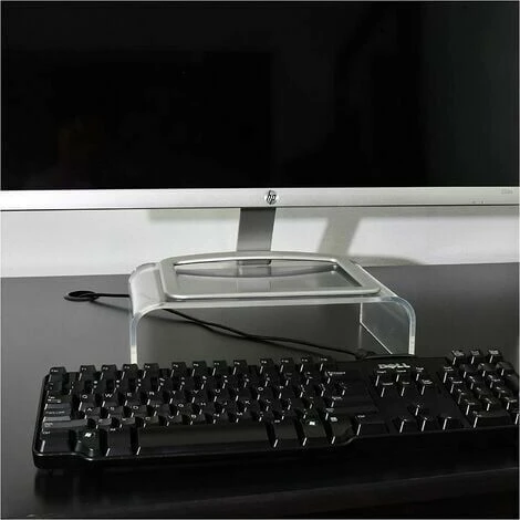 Support De Moniteur En Acrylique De Qualité Supérieure Support De Moniteur Transparent Support De Moniteur Transparent Pour Ordinateur Portable/PC/multimédia Support De Moniteur Pour Bureau à Domicile – Image 5