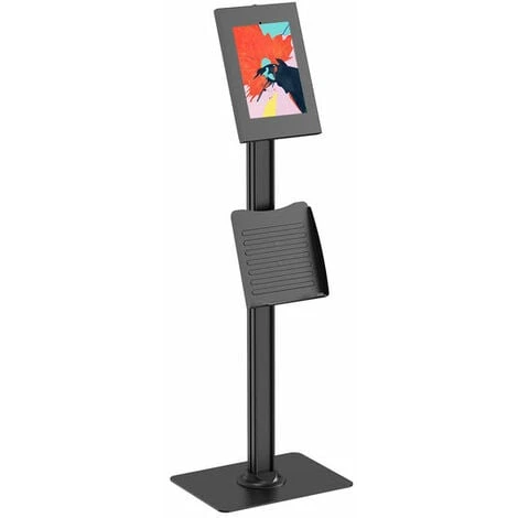Support Sur Pied Universel Pour Tablette Apple Et Samsung 9.7''-11'' Avec Porte-brochures Noir
