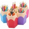 Direct 5 Pack Creative Crayon Pointe Design Stylo Vase Crayon Pot Maquillage Pinceau Titulaire Papeterie Stockage Organisateur Bureau Rangement Conteneur