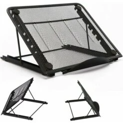 Support Pour Ordinateur Portable, Support Pour Ordinateur Portable Pliable En Aluminium, Support Réglable Pour Ordinateur Portable, Support Pour Ordinateur Portable Ventilé Avec Coussin En Caoutchouc