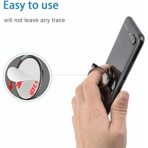 Aceyoon Anneau De Téléphone Portable Support Doigt Support De Téléphone Portable Chat Rotation À 360 Degrés Support De Téléphone Portable Doigt Chat Smartphone Doigt Support De Téléphone Portable Comp – Image 4